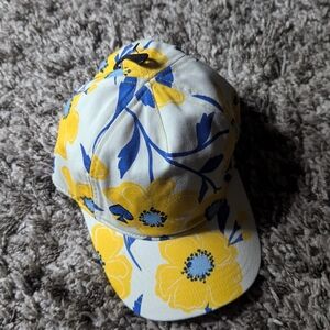 Kate Spade Yellow and Blue Floral Hat